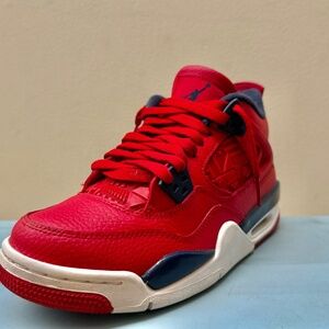 Red Air Jordan 4s Retro FIBA 2019 Size 5y